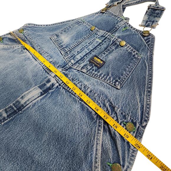 Oshkosh B'Gosh Mens Vintage Denim Bib Overalls Size 40X30 Blue Jean Destroyed - Picture 14 of 16